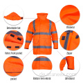 Wasserdichtes Winter-Fleece-Hoodie reflektiert Sicherheit Hi-Vis-Jacke